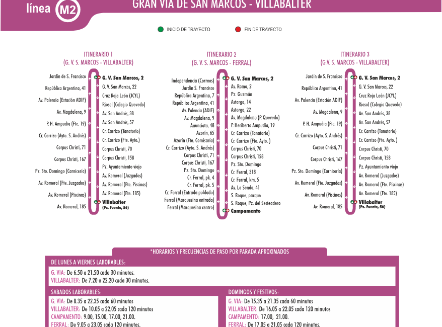 Linea M2 Gran Via de San Marcos-Villabalter
