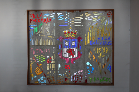 Vidriera del Ayuntamiento de San Andrés del Rabanedo