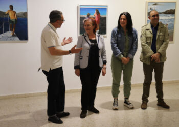 Imagen de la exposición de oleos de la artista Marily